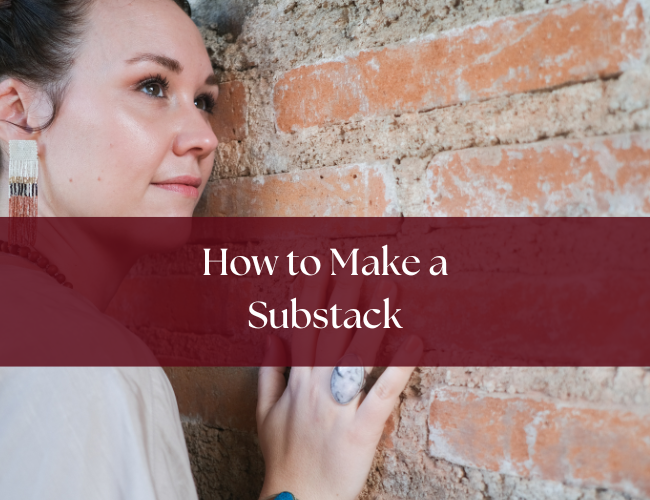 Karna Liv Nau has her hand on a wall with the text How to Make a Substack